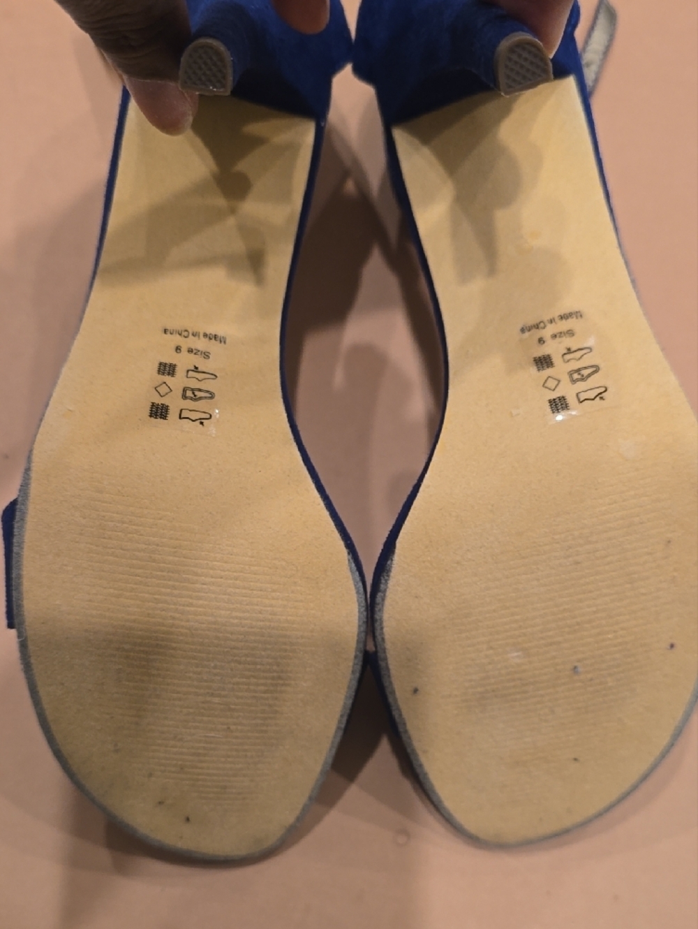 Michael Antonio Royal Blue Suede Ankle-Strap Heels-New - Picture 8 of 9